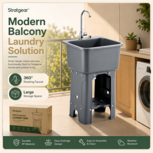 Multifunctional Free Standing Washing Hand Sink Outdoor Laundry Sink Household Simple Portable Sink
