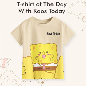 Kaos Atasan Anak Lengan Pendek Full Print Premium Laki Laki Perempuan Kartun Kuning