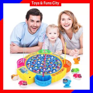 Children Fishing Toys Musical Fish Plate Set Fishing Game Education Toy