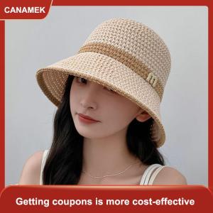 【CANAMEK】 1 cái mới ngoài trời UV bảo vệ mặt trời hat mùa hè của phụ nữ Xô có thể gập lại lưu vực kem chống nắng cap Hollow khâu Panama Mũ ngư dân