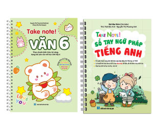 sách - combo 2c TAKE NOTE! Văn 6 (CÓ lò xo) và TAKE NOTE ! Sổ tay ngữ pháp tiếng anh (CÓ lò xo )