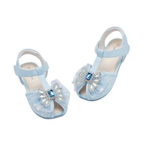 Dave Bella girls’ summer sandals soft and comfortable fashionable crystal princess sandals sweet party style non-slip for outdoor wear DB2261153.
