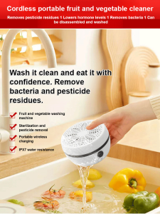 Wireless Fruit And Vegetable Washer Automatic Vegetable Washing Machine Residue Remover