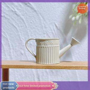 Graceful 1:12 Dollhouse Miniature Alloy Watering Can Mini Lace-less Sprinkler Garden Scene Decor Toy Model DIY Doll House Accessories