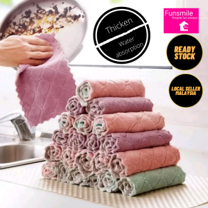 Kain Basuh Pinggan Dapur – Tahan Lasak & Menyerap Tuala Kecil Dapur – Kain Meja Cepat Kering & Sangat Menyerap