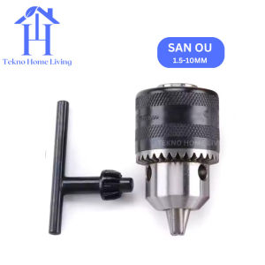 Kepala Bor Listrik/Drill Chuck Ukuran 1.5-10mm Kunci 10mm San Ou