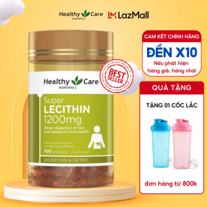 Mầm đậu nành Super Lecithin Healthy Care 100 viên điều hòa nội tiết cải thiện sức khỏe sinh lý nữ
