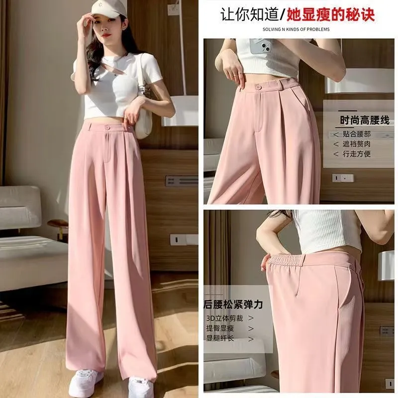 Buy Korean Fashion New Trendy Plain High Waist Women Trousers