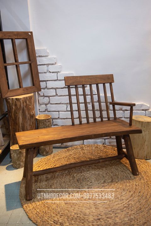 Ghế bench full tựa decor kích thước R25 x D100 x C50 CM | Lazada.vn