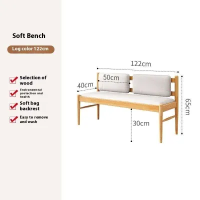 Benches Chairs Wood Digging Solid Bench Dining Chair Simple Modern Backrest Table Household Adult Long Board Stool