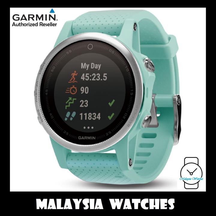 OFFICIAL WARRANTY Garmin Fenix 5S Frost Blue Sapphire GPS Watch with Frost Blue Band Lazada