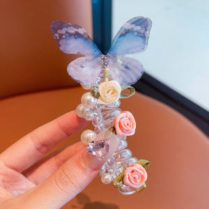 Trẻ em kết cườm hình bướm đường dây điện thoại bờm tóc bé tóc đuôi ngựa công cụ dây buộc tóc bé gái buộc tóc bé gái mũ nón