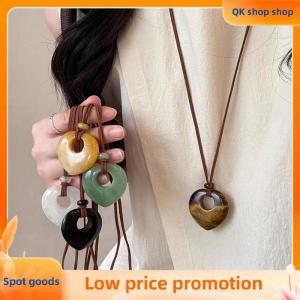 ✨QK shop✨ Retro Exquisite Hollowed Heart Shaped Pendant Necklace For Women Jewelry Accessries Gifts