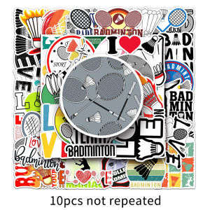 50PCS Ball Sports Badminton Sticker Cartoon Creative Waterproof Luggage Laptop Skateboard Computer Luggage Decorative Sticker