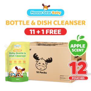 Moose Gear Baby 1BOX Bottle Cleanser 500ml (11+1FREE) 12PACKS (Apple Scent)