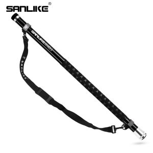SANLIKE Portable 3m 5m 6m Carbon 9 Grade Telescopic Floor Pole Tamo Pattern Compact Belt Fishing Net Pole