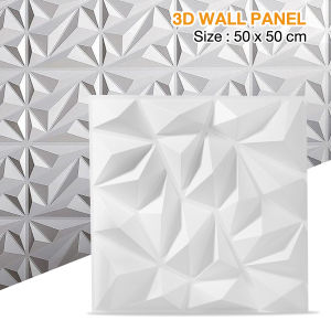 Waterproof wall stickers Wall paper dinding Grand Mirror PVC 3D Panel Tebal Kertas Dinding Kalis
