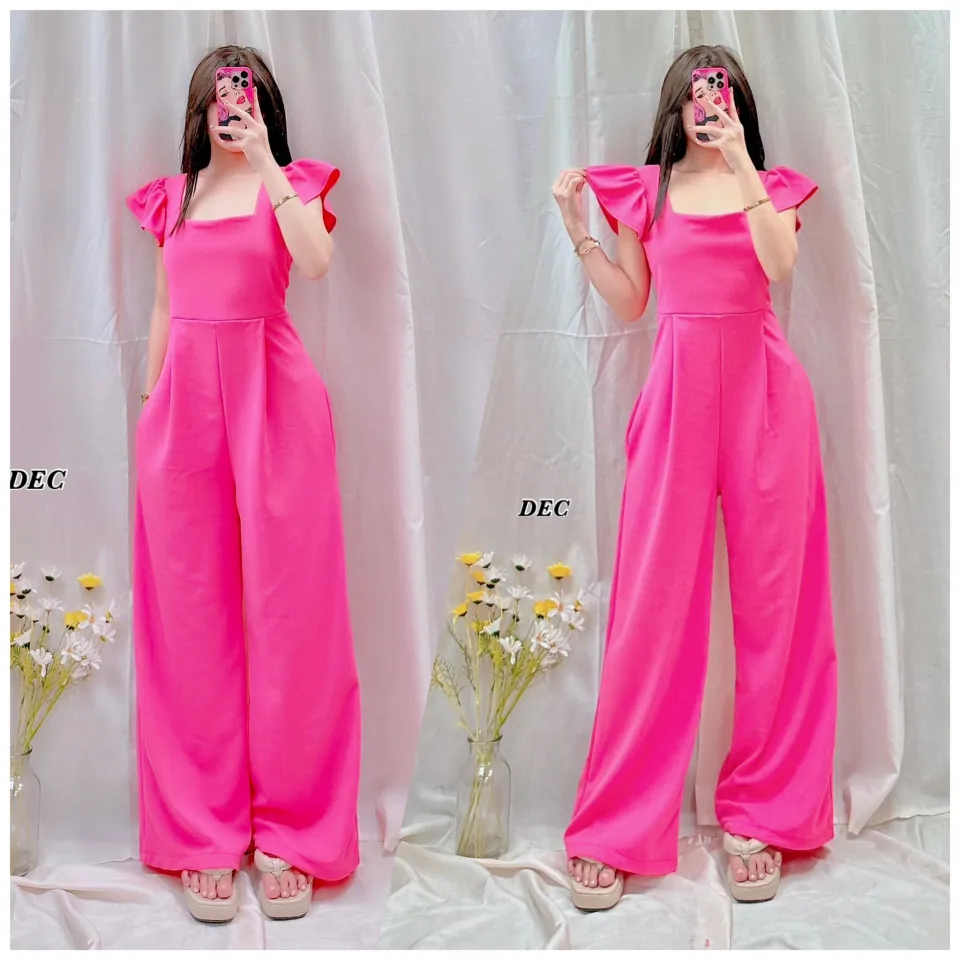 JER JEN MICHELLE ELEGANT FORMAL JUMPSUIT CLASSY WIDE LEG PANTS KOREAN STYLE FASHIONABLE JUMPSUIT Lazada PH