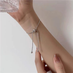 Bracelet Minimalist Korean Style Fashion Jewellery Plated S925 Silver Love Lucky Star Leaf Simple Elegant Cute Dainty Bracelet