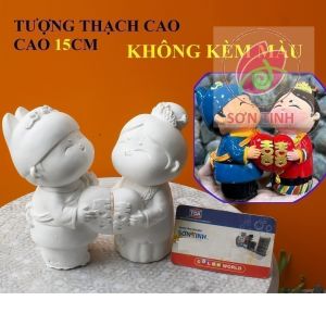Tượng thạch cao Em BÉ TẮM BỒN M35 (Không kèm màu) Bé Tô Màu Tô Tượng