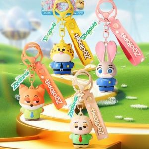 DINAH ซูซิตี้สัตว์ จี้กระเป๋าจูดี้นิค ลูกบอลขนฟู กระต่าย ของเล่นตุ๊กตาสัตว์ น่ารัก คาวาอี้ คีย์เชนตุ๊กตาการ์ตูน ลูกๆ