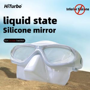 HiTurbo diving mask vacation swimming diving outdoor snorkeling free diving lung diving fishing hunting deep diving