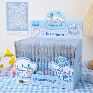 Pen Dakwat Cinnamoroll Gel Ink Pen 1PC 0.5mm Metal Click Cute Cartoon Student Stationery Office Pen