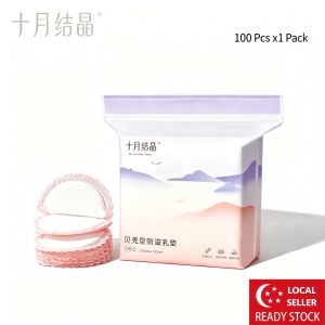 TEN‑M JOURNEY 300Pcs Disposable Breast Pads 3Pack Shell‑Shape Ultra‑Thin Breathable for Nursing Moms