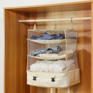 Hanging large capacity clothing storage bag layered foldable student portable bag outdoor travel box special hanging bag