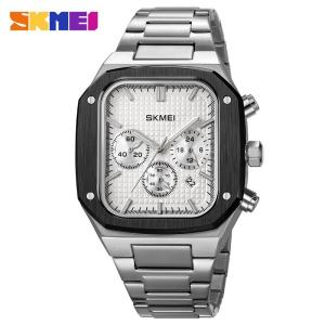 SKMEI 2201 Jam Tangan Pria Analog Chronograph Tali Stainless Steel
