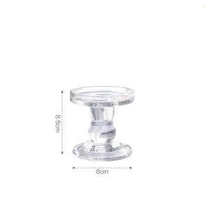 1PC European style Modern Romantic Creative Transparent Glass Candlestick Home Decoration Accessories Easy To Clean
