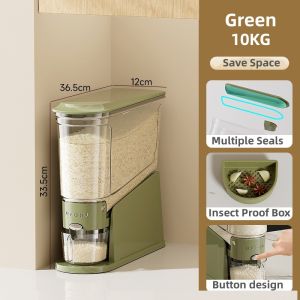 [5L/10L] Narrow Gap Rice Storage Container | Transparent visualization Airtight Food Grade Bucket