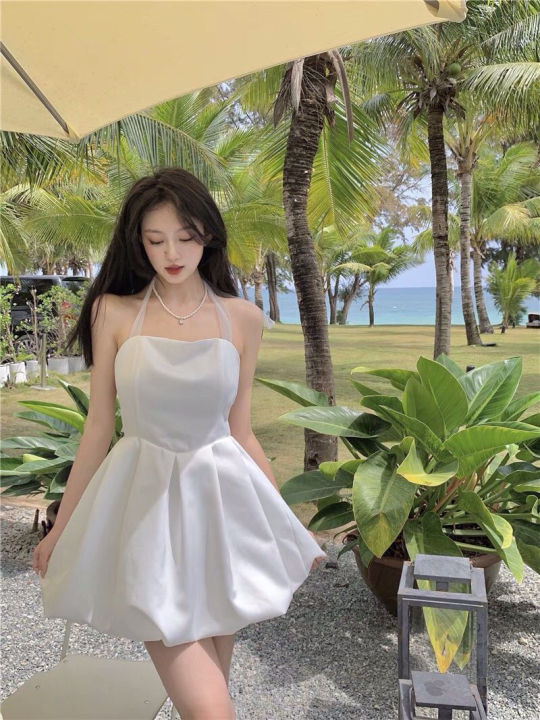 korean backless dress Korean Style] 2 Colors Cut-out Open Back Spaghetti Strap Maxi Dress –  Ordicle main image 0