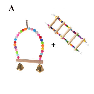Bird Parrot Toys Ladders Swing Chewing Toys Hanging Pet Bird Cage Accessories Hammock Swing Toy