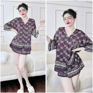 Đồ Ngủ Pijama Nữ HEUN YOUNG Set Đồ Bộ Nữ Chất Lụa Thiết Kế 3D Nút Bọc Quần Váy Freesize <80kg MK73