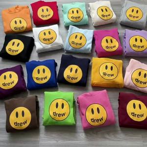 Busty Tiền Tệ ZHI DREW Áo Hoodie Mặt Cười Cổ Điển Áo Liền Mũ Dễ Phối Cặp Đôi Lót Nhung Rộng Rãi Thường Ngày Đường Phố Cho Nam