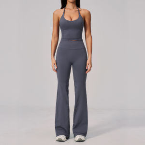 2026 Hot Sale [ Shipped from China ] New womens summer seamless yoga ribbed sports fitness back-beautiful sports suit 2557B3