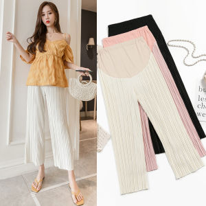 Quần Bầu Ống Rộng Dáng Suông AZ29 Chất Liệu Lụa Băng Siêu Mát Cho Phụ Nữ Mang Thai Mùa Hè Có Đáp Và Chun Chỉnh Bụng Tiện Lợi - hàng Quảng Châu