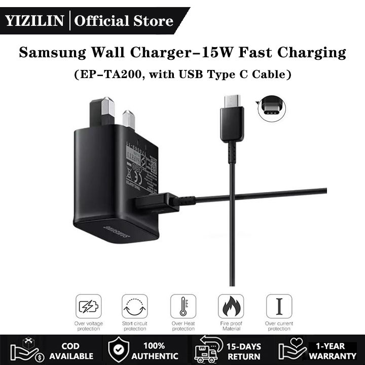 Samsung Charger 15W Fast Charging Adapter Original EP-TA200 Travel