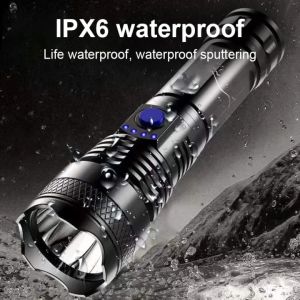 LED Flashlight Strong Light Rechargeable Waterproof Zoom Torch Light Super Bright Tactical Flashlights Household Flashlight