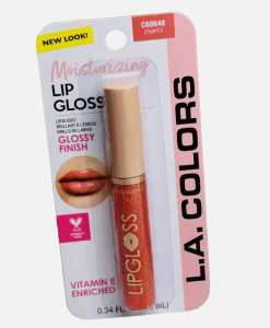 New L.A. Colors Moisturizing Lip Gloss “Cheerful” Shimmer Glitter Sparkles