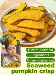 Natural Seaweed Pumpkin Crisps: Low Sugar and Highly Satiating Pumpkin Crisp Natural Satisfied Snacks