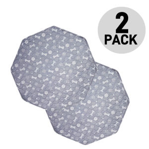 2PCS Washable Dog Pee Pad Blanket Reusable Pet Cat Dog Sleep Play Bed Mat Large Size Anti Slip Training Pads Octagonal Cage Mats