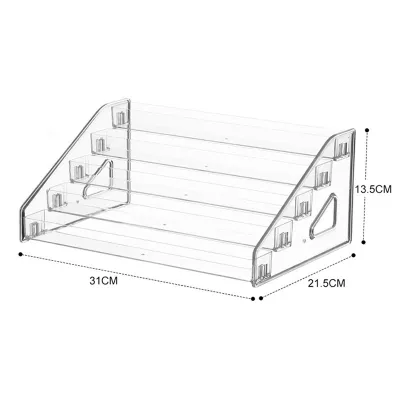3/4/5 Tier Collection Display Stand Clear Acrylic Desktop Display Risers Stand Clear Lipstick Nail Polish Essential Oil Ladder Display Rack Acrylic Makeup Storage Rack For Toy Model Doll Cosmetic Nail Polish Figurine Jewelry Perfume Shelf Cupcake Stand