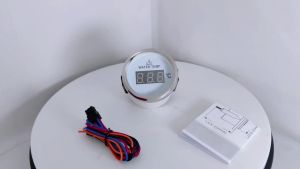 (In stock) Waterproof 52mm Dustproof Water Temp Gauge Temperature Meter 40-120 ℃ for Boat Car Truck Yacht Universal 12V 24V Red Backlight