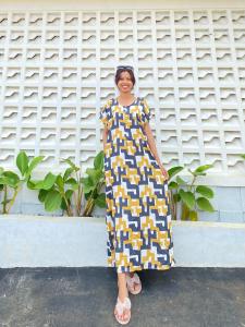 Daster Panjang Semata Kaki Risleting Depan Busui  Bumil Bahan Rayon LD 120 cm