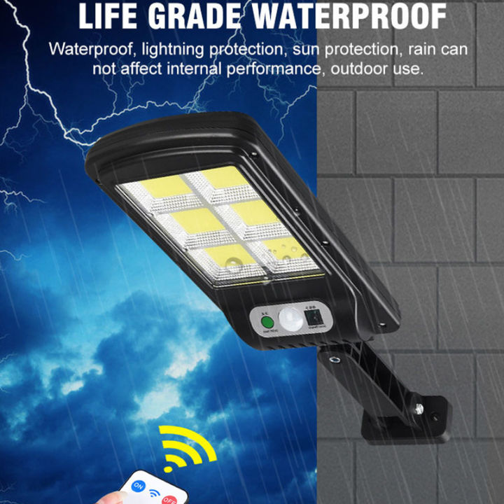 SOLAR STREET LAMP 120LED IP65 Waterproof Light PIR Motion Sensor Remote ...