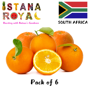 FRESH NAVAL ORANGES IMPORTED FROM EGYPT - PACK OF 6 - ISTANA ROYAL FRUITS