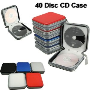 GTRBFDS 40 Disc Portable Hard Box Holder Storage Sleeve Organizer Double-side CD DVD Case