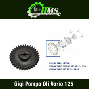 Gigi Pompa Oli Vario 125 (35 T) - Ger Gir Gear Pompa Oli Oil Driven Pump Honda VARIO CBS TECHNO ESP